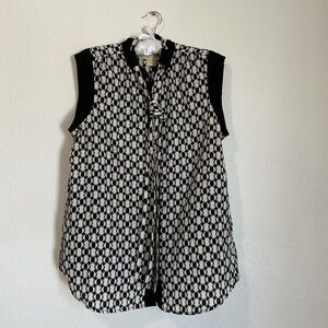 Michael Kors Monochrome Geometric Blouse